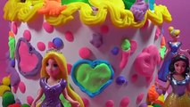 Play-Doh Disney Princess Birthday Cake,7 Disney Princess MagiClip Collection Tiana Rapunzel