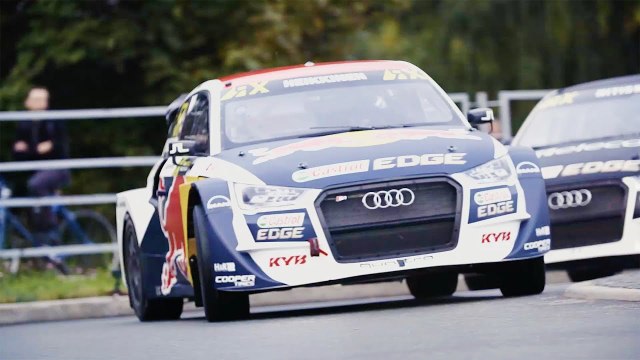 The quickest route through Riga with Mattias Ekström.