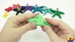 Fun Learning Colours with Glitter Play Doh Smily Sea Stars with Animal Molds Creative for Kids