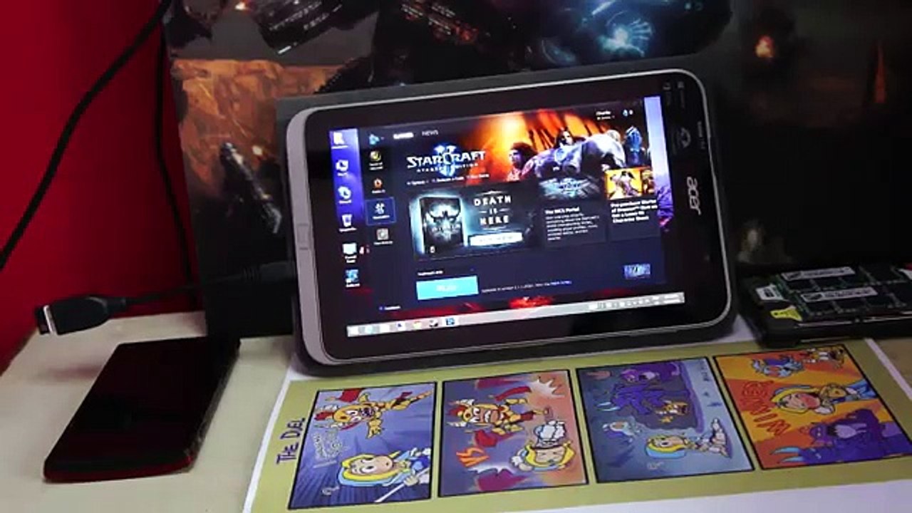 Starcraft 2 on Windows 8 tablet (Acer Iconia W4)