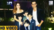 Hrithik Roshan And Kids At Sussanne Khan Designed New Apartment Launch