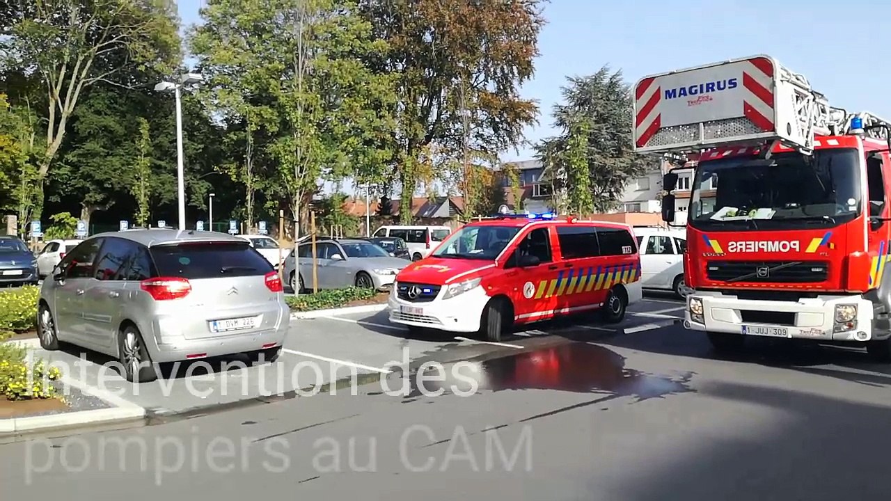 Intervention des pompiers au CAM de Mouscron