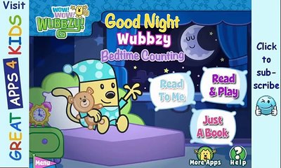 Good Night Wubbzy Bedtime Counting | Storybook Game App for Kids