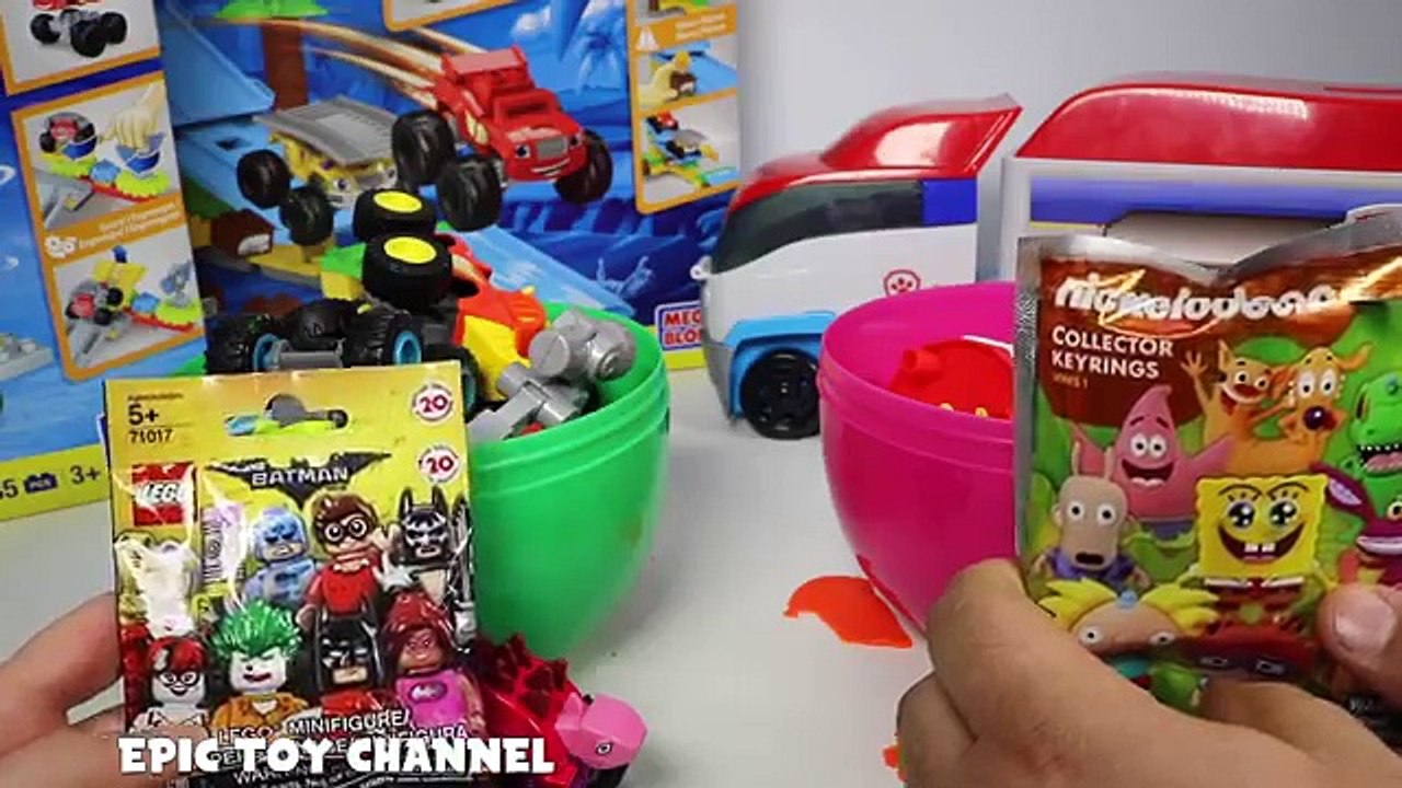 SURPRISE EGGS! Paw Patrol VS Blaze & The Monster Machines Surprises with Disney Cars Toys Surprises