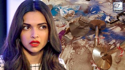 Protestors DESTROY Deepika Padukone's Padmavati Rangoli