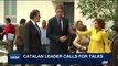 i24NEWS DESK | Catalan leader calls for talks | Monday, October 16th 2017