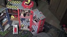 Wooden Police And Fire Station Toy Review - Fire Engine, Police Motorbike, Helicopter