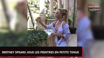 Britney Spears en petite tenue se prend pour un peintre (Vidéo)