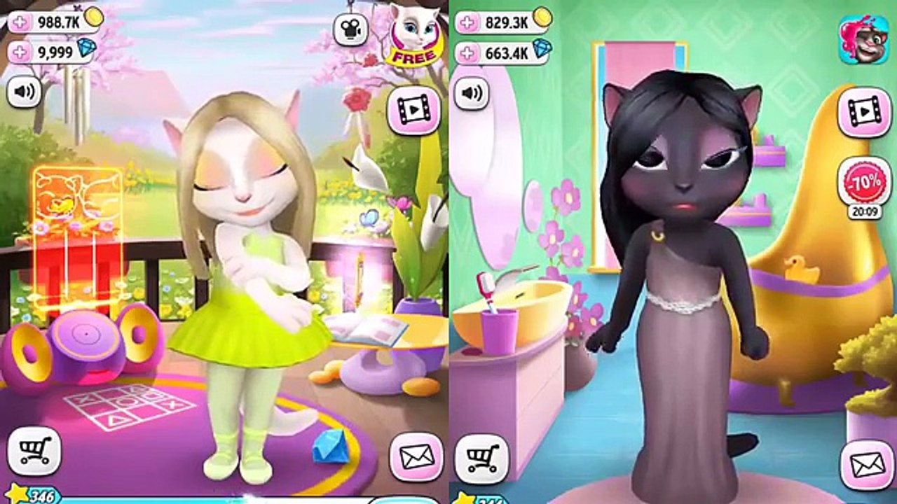 My Talking Angela Black and White Fur Gameplay Great Makeover for Children