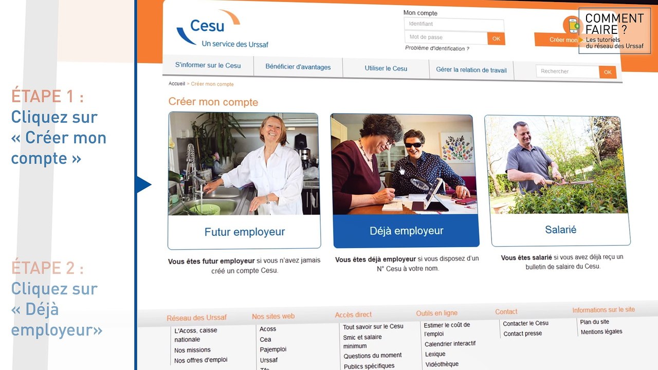 Comment créer un compte Cesu en ligne