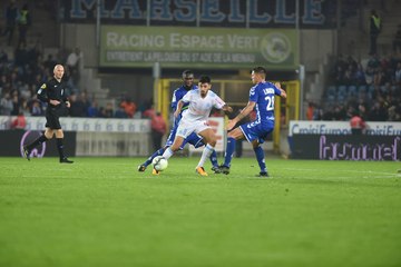 Strasbourg 3-3 OM : le but de Sanson (48e)