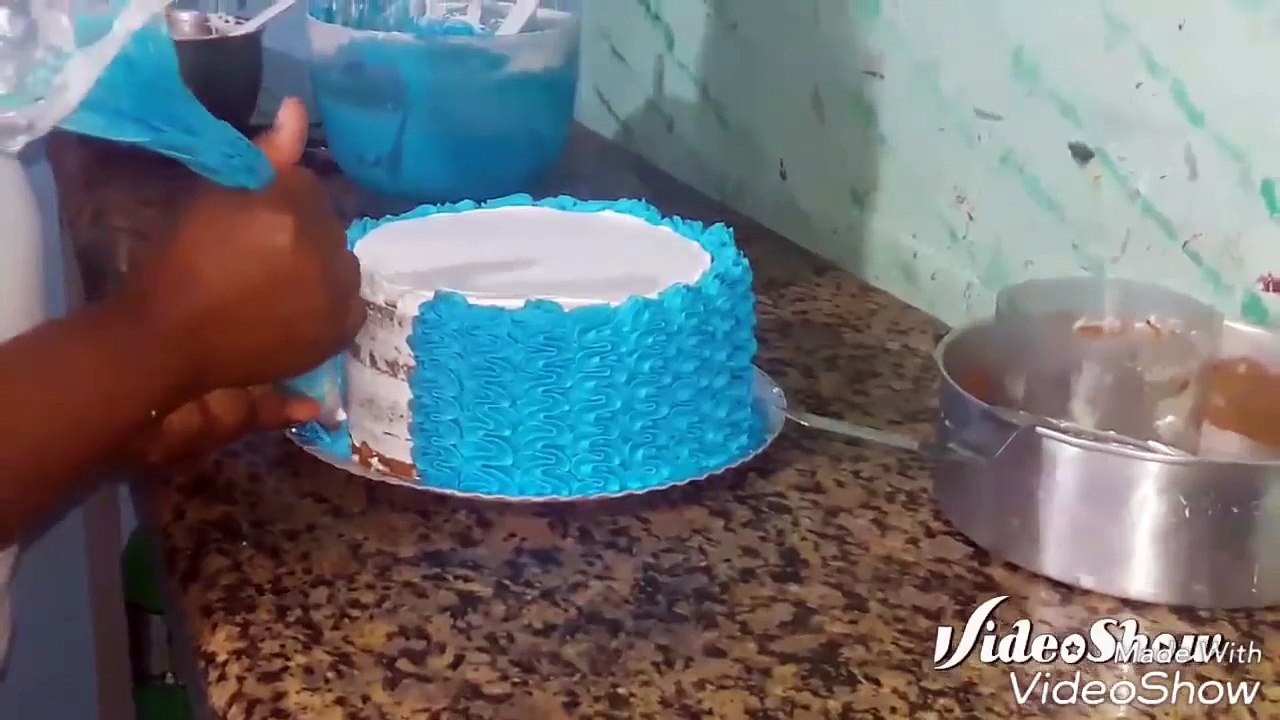 Como .Decorar bolo (Elsa frozen)