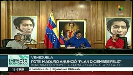 Venezuela: anuncia Nicolás Maduro "Plan Diciembre Feliz"