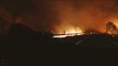 Wildfires Seen by Night From Motorway Near Vagos, Portugal