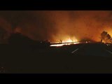 Wildfires Seen by Night From Motorway Near Vagos, Portugal