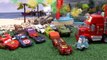 CARS Tror Tipping Fun and Race vs Avengers Toy Cars Hulk Iron Man Captain America Spiderman Toys