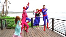 FUNNY Mustache Prank Joker vs Ariel the little mermaid! Superhero Compilation marvel comics parody!