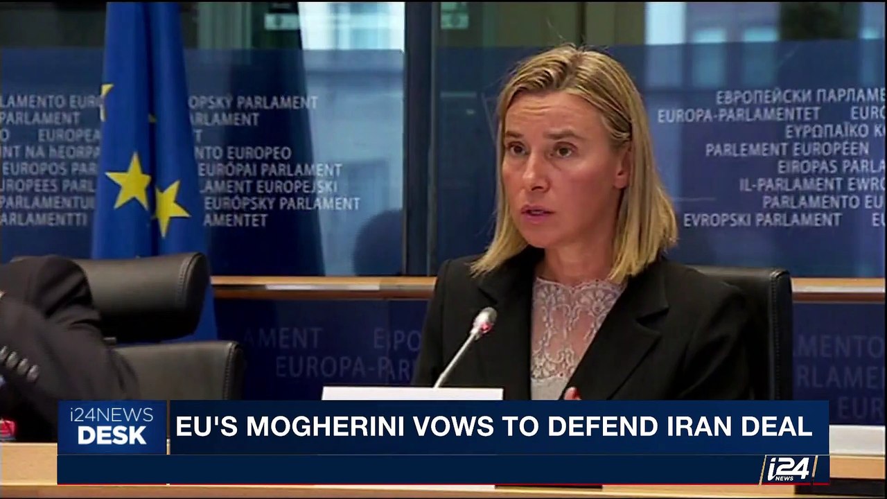 i24NEWS DESK | EU's Mogherini vows to defend Iran deal | Monday, October 16th 2017