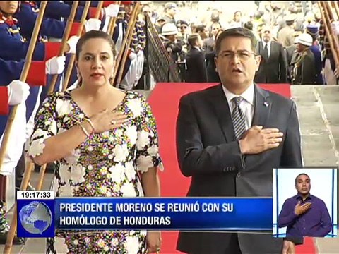 Presidente Lenín Moreno recibió a Presidente de Honduras en Carondelet