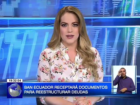 BAN Ecuador receptará documentos para reestructurar deudas
