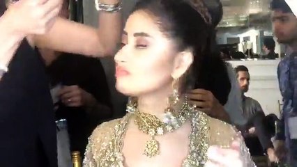 Sajal Ali and Ahad Raza Mir Backstage of Bridal Week