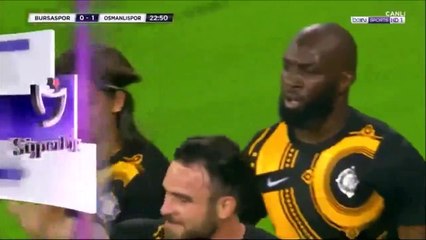 0-1 Souleymane Doukara Goal Turkey  Süper Lig - 16.10.2017 Bursaspor 0-1 Osmanlispor FK