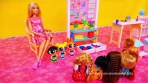 Powerpuff Girls Go to Barbie School & Buttercup Wants to Be Like Bubbles - Stories With Toys & Dolls