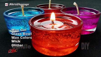 DIY Making Gel Candles at home | How to make | JK Arts 1089