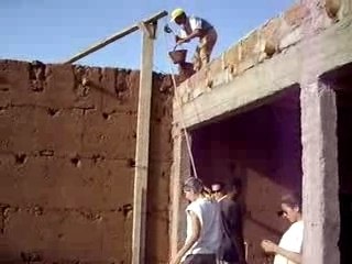 Chantier  toiture étable zaouit sidi ahemd maroc