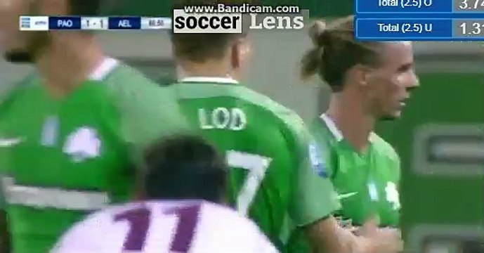 Niklas Hult Crazy Moment HD - Panathinaikos 2-1 AEL Larissa 16/10/2017 HD