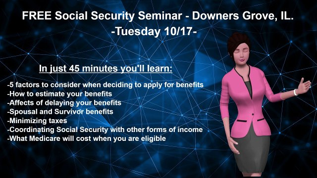 Health Insurance Agency Offers Free Social Security Seminar In Downers Grove IL