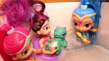 Learn COLORS with Shimmer and Shine BATH FOAM Nick Jr. Toys Bathtime Party   Surprise Toys Kids