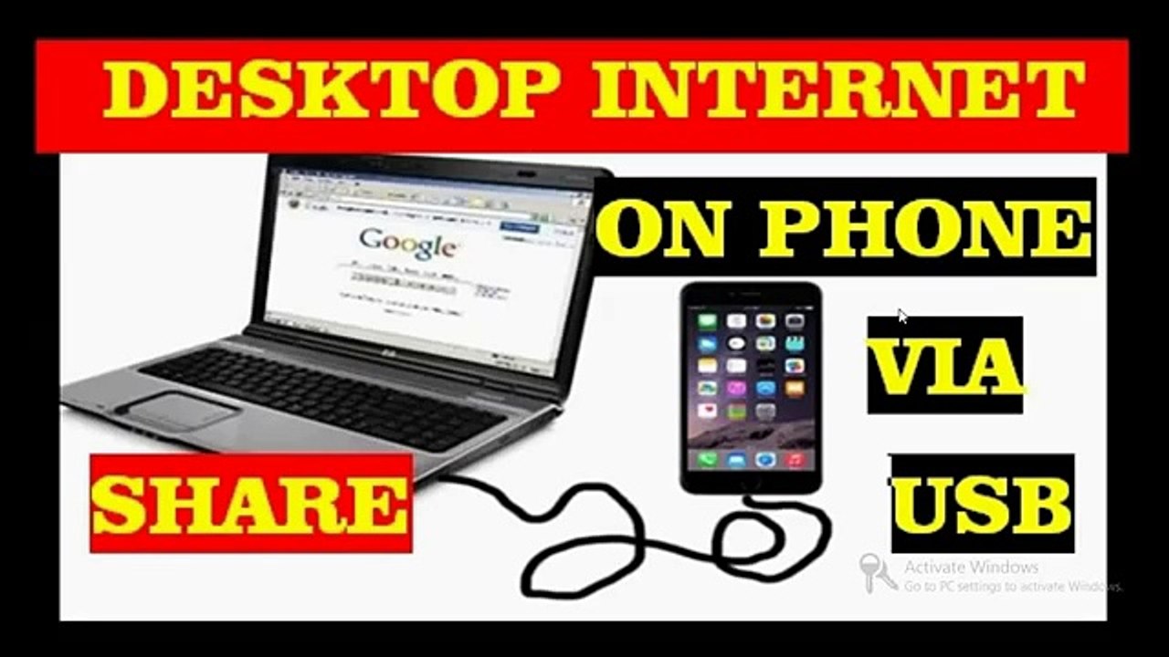 how to share internet connection from pc to mobile phone via usb cable