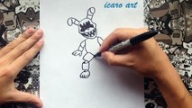 Como dibujar a mini springtrap | how to draw plush trap | five nights at freddys 4