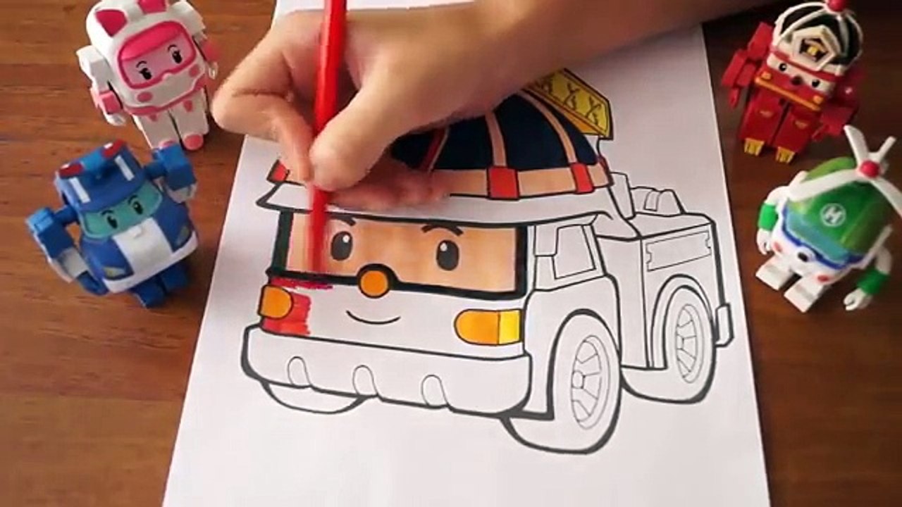 Robocar Poli coloring pages for kids / Робокар Поли раскраска-мультик для детей
