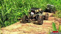 7x Land Rover Defender D90 3x Axial Wraith at Bangkit Road Woodcutters Trail SCX10 RCModelex Custom
