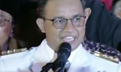 Anies Beri Pidato Pertama sebagai Gubernur Jakarta