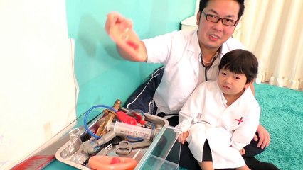 ★耳のお医者さんごっこ「耳の病気は耳鼻科で治そう！」★Otolaryngology pretend★