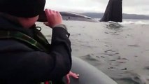 Ces pêcheurs russes tombent nez à nez avec un sous-marin pendant leur sortie en mer