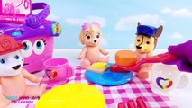 Paw Patrol Baby Dolls Picnic Feeding Learn Colors Lion Frog Ice Cream Playdoh Molds PJ Masks Tubs