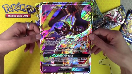 Opening 5x Lunala GX collection boxes! Pokemon TCG Sun and Moon GX reveals!