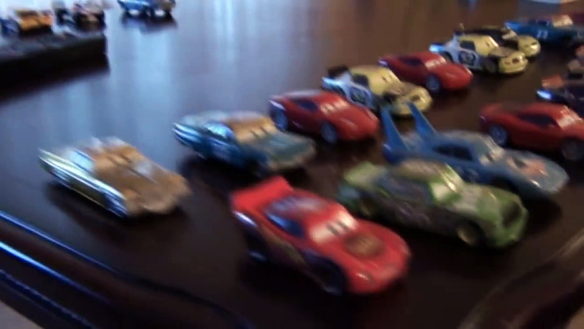 Disney Pixar cars collection, with Cars from Cars 1 and Cars 2 with a lot of Lightning Mcqueens