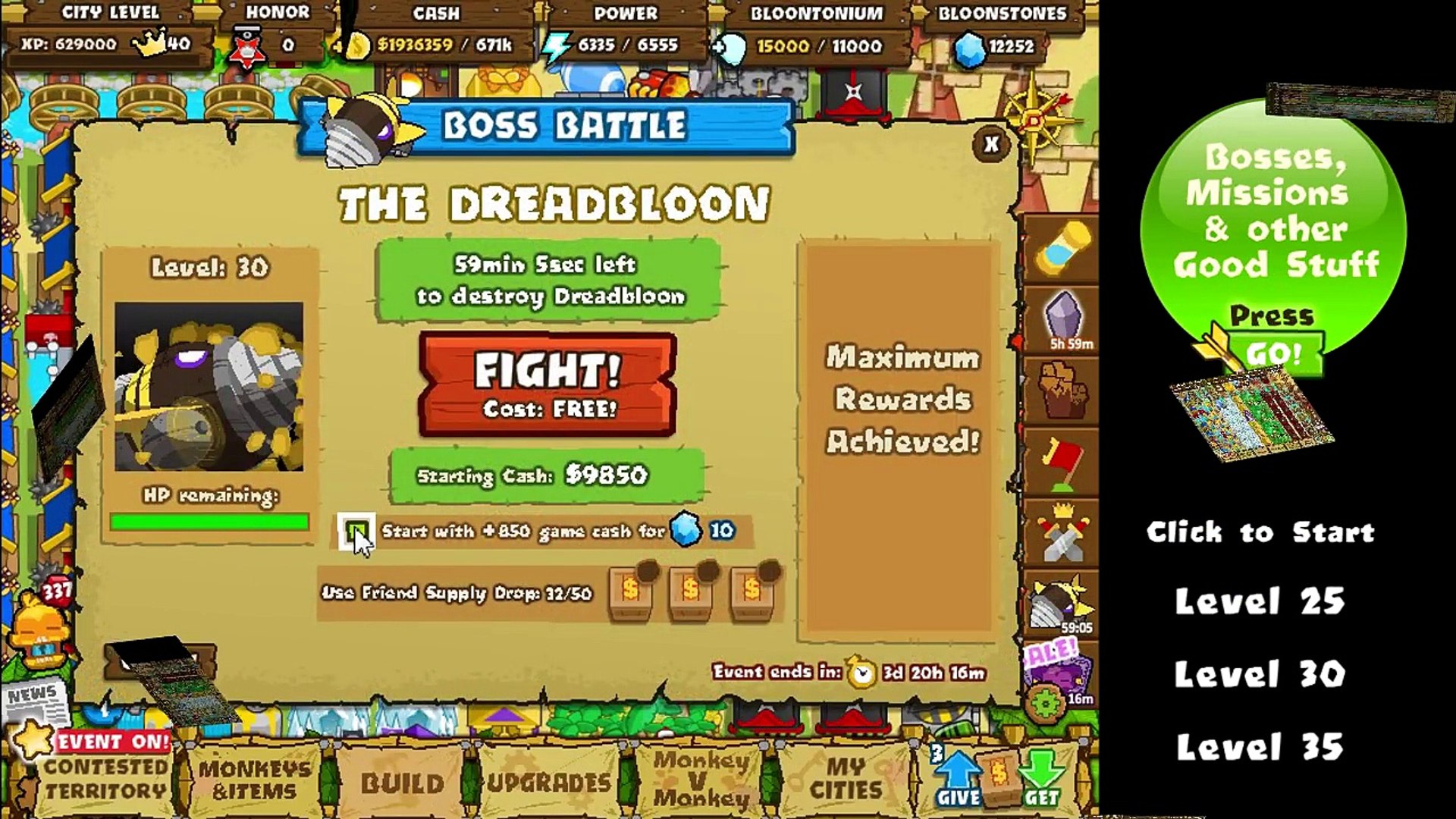 Dreadbloon Level 25 30 35 1 Attempt No Boss Abilities Bmc Boss Fight 影片 Dailymotion