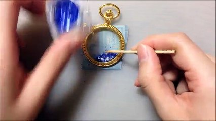 星屑の懐中時計作ってみた【UVレジン】
