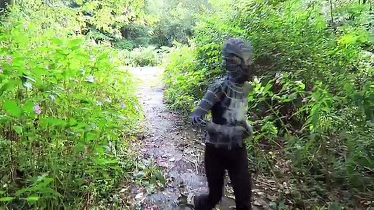 Spiderman cartoon , Black Spiderman vs Wolverine - FOREST ADVENTURE - Real Life Superhero battle