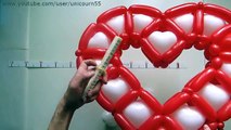 Сердце с сердечками из шаров / Cellure heart of hearts balloons, twisting