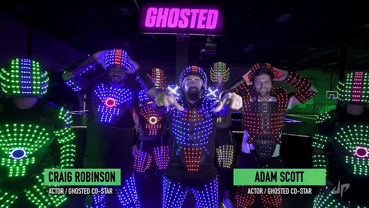 Glow In The Dark Trick Shots ||Dude Perfect