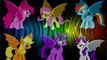 My Little Pony Transform Princess Luna Celestia Cadence Mane 6 into Bat Ponies - Kids Coloring Book