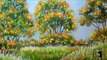 How to paint autumn landscape with Pastel - Fall Color (Pastel Painting)