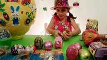 GIANT EASTER EGG Kinder Surprise Eggs BARBIE Frozen Hello Kitty Planes Dinosaurs Movie for Kids